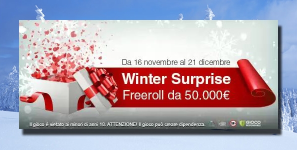 Winter Surprise! Su Titanbet in arrivo un freeroll da 50.000€ garantiti