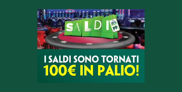 Su Paddy Power Casinò tornano i Saldi: rimborso sulle perdite del 25% fino a un massimo di 100€!