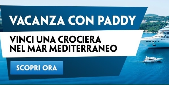 In vacanza con Paddy Power: vinci una crociera per due persone sul mar Mediterraneo!