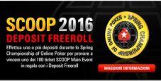 Deposit Freeroll su PokerStars.it: in palio cento ticket per il Main Event SCOOP da 500.000 gtd!