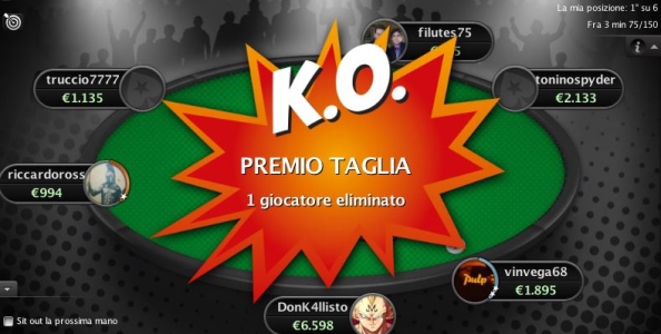 PokerStars lancia i sit’n’go Turbo KnockOut!