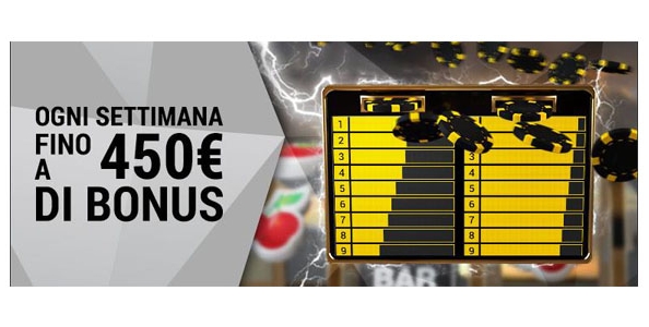 Vinci fino a 450€ a settimana giocando al casinò bwin!