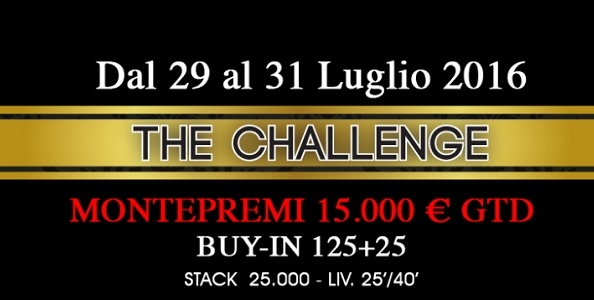 Dal 29 al 31 luglio torna THE CHALLENGE al casinò di Sanremo con 15.000€ garantiti