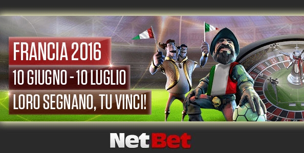 “Francia 2016” su Netbet Casinò: una pioggia di premi e bonus dalla fase a gironi alla finale!