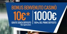 10€ IN REGALO senza bisogno di depositare per i nuovi iscritti al Casinò Snai!