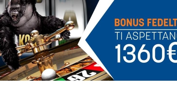 Snai Casinò: ogni mese fino a 1360€ di bonus fedeltà !
