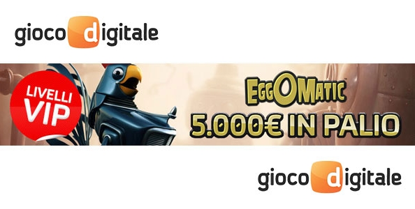 Classifiche vip Eggomatic su Gioco Digitale: in palio 5.000€!