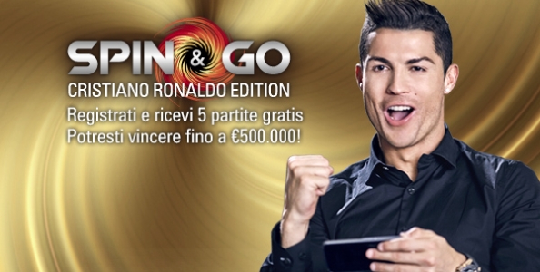 Spin&Go Cristiano Ronaldo Edition su PokerStars.it: vinci fino a 500.000€ senza obbligo di deposito!