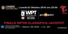 WPTN Sanremo: 40 ticket garantiti al torneo Classifica Jackpot!