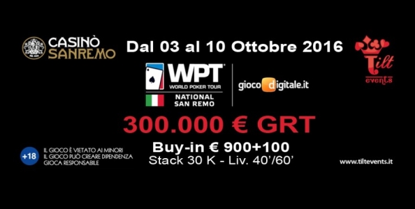 WPT National Sanremo: seguilo con il nostro Video Social Blog Live!