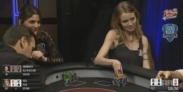 Grinta rosa al tavolo verde: Samantha Abernathy ‘outplaya’ Cate Hall con un bluff da urlo!