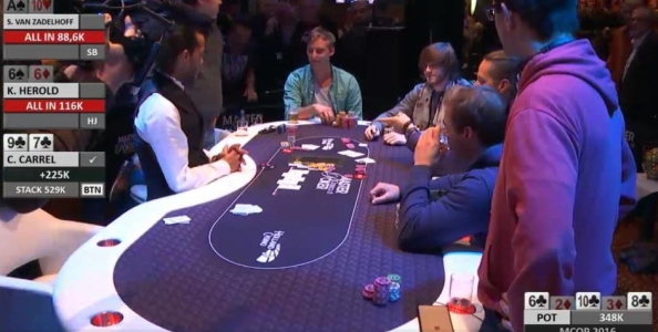 Carrel spumeggiante all’High Roller di Amsterdam: centra straight flush in 3-way e ipoteca il successo