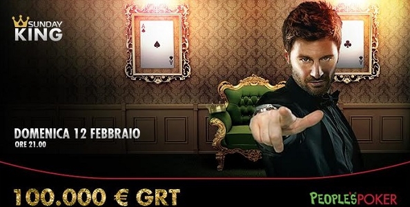 Domenica 12 febbraio arriva il Sunday King XXL: 100.000€ garantiti e 10.000€ in regalo su People’s Poker!