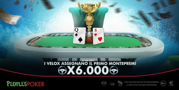 Moltiplicatore massimo! ‘calcio660’ trasforma 0.50€ in 2.400€ grazie ai VeloX di People’s Poker