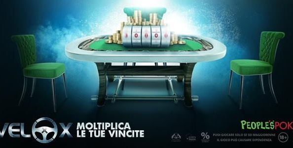 Moltiplicatore massimo su People’s Poker: ‘CandyCash’ vince 96.000€ con un VeloX da 20€!