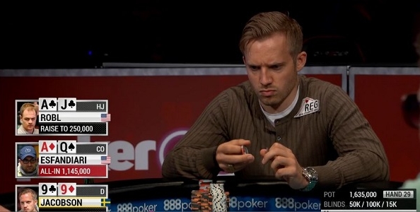 Coppia di Nove su apertura di HJ e reshove di CO da short al One Drop da 111.111$: cosa deve fare Jacobson?