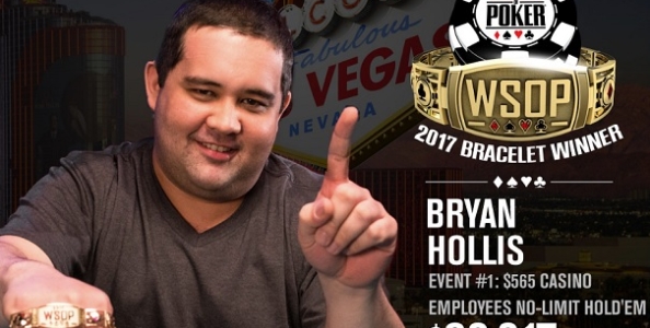 WSOP 2017 – Bryan Hollis vince il primo braccialetto: “Lo scorso anno sono durato solo sette mani”