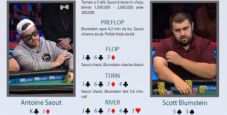 Main WSOP review: Saout chiama con trips il push di Blumstein ed esce in quinta posizione
