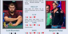 Main WSOP review: Pollak folda scala sulla bet river di Blumstein!