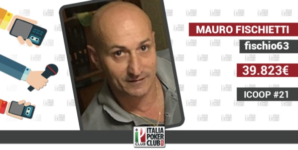 Il 54enne Mauro ‘fischio63’ Fischietti è il vincitore dell’ICOOP UltraDeep: “Ho visto gli assi in due momenti cruciali”