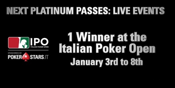 Parte la caccia al Platinum Pass di PokerStars: all’IPO di Campione scopriremo il primo vincitore!