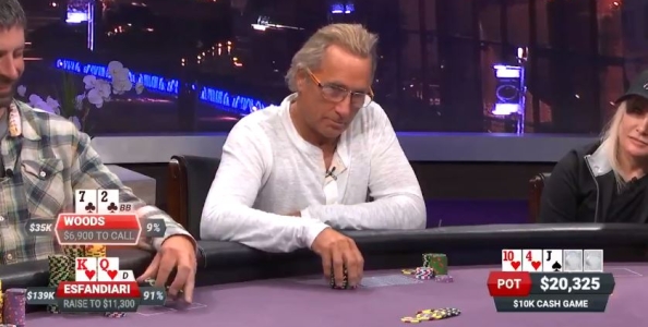Poker After Dark – Barry Woods splasha 40K con 7-2 suited, Esfandiari gongola!