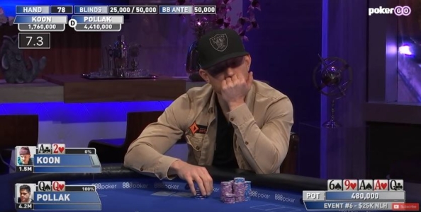 US Poker Open – A Koon non basta l’Hero Fold: Pollak trionfa nell’evento #6
