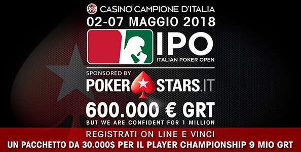 Dal 2 al 7 maggio torna l’IPO by PokerStars!