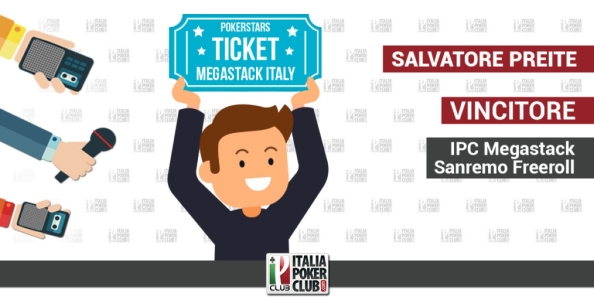Salvatore Preite vince il ticket Megastack Sanremo col nostro freeroll: “Mai partecipato ad un evento importante”