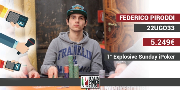 Federico Piroddi dopo l’ennesimo Explosive Sunday: “Nell’ultimo anno non ho giocato concentrato ma ora…”