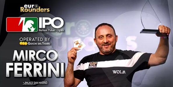 Mirco Ferrini trionfa all’IPO di San Marino! Incassa 125.000€ tra 1.776 entries