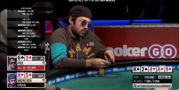 Ryan Fee, che bluff a Jason Mercier!