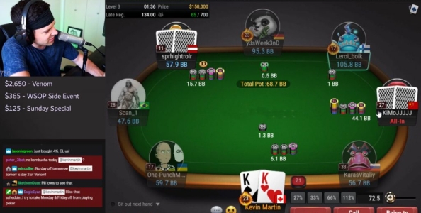 L’incredibile fold di Kevin Martin in diretta streaming