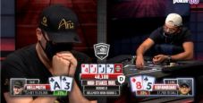 Una mano selvaggia tra Phil Hellmuth e Antonio Esfandiari