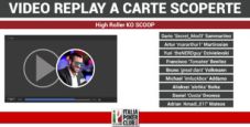 Replay a carte scoperte del tavolo finale High Roller SCOOP KO con Dario Sammartino secondo