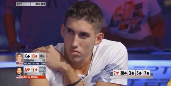 EPT Super High Roller Barcellona 2014: Colman vs Fee e un call piuttosto audace