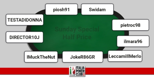 I grafici e le statistiche dei finalisti del Sunday Special Half Price