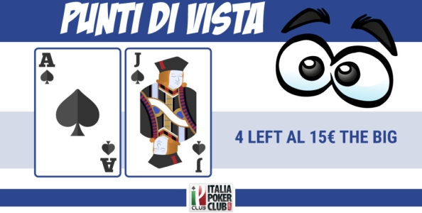 Punti di vista mtt: A-Js 4 left 30x su 3bet push del chipleader