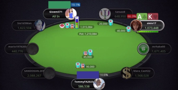 Punti di vista MTT: A-K 9 left al Sunday Special su raise e push 25x