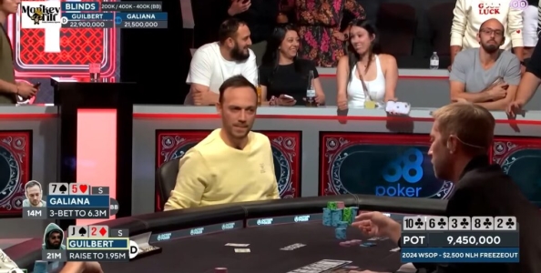 “Il bluff del secolo” di Antonio Galiana a Johan Guilbert al testa a testa del 2.500$ WSOP