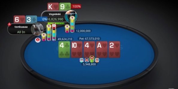 Il fold con colore nuts di Giovanni Giudice in heads-up contro ‘tonkaaaa’ allo SCOOP internazionale!