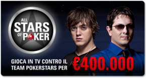 ALL STARS OF POKER, il torneo di Pokerstars.it, va in TV