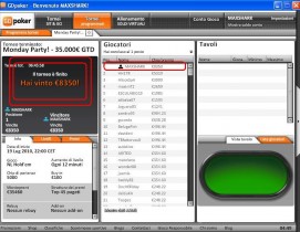 MAXSHARK festeggia il Diamante vincendo il Monday Party