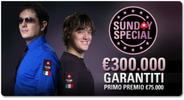 Pokerstars.it: Oggi un Sunday Special da 300.000 euro