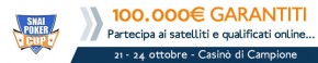 Qualificati per la Snai Poker Cup 3