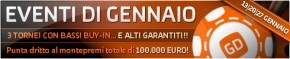 Su GDPoker 3 grandi eventi anche a Gennaio