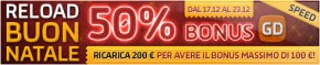Reload Buon Natale Speed su GDPoker: bonus fino a 100€