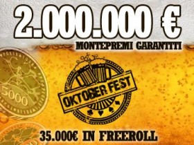 Oktober Fest su Peoples Poker: 2 milioni di euro distribuiti in 2 settimane !
