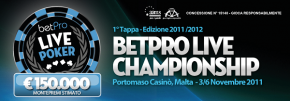 BetPro Live Championship: segui la diretta streaming del Final Day.