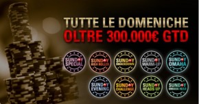 Torna il Super Sunday Special da 300.000€ garantiti